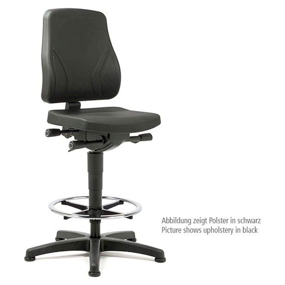 Bimos 9631-2000. Work chair All-In-One Trend 3, with glider and foot ring, integral foam black