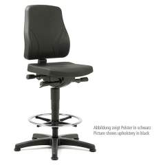 Bimos 9631-2000. Work chair All-In-One Trend 3, with glider and foot ring, integral foam black