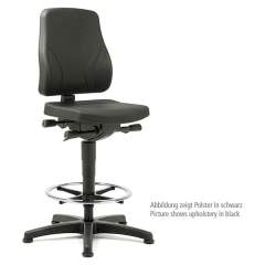 Bimos 9631-6801. Work chair All-In-One Trend 3, with glider and foot ring, fabric Duotec black