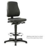 Bimos 9631-6903. Work chair All-In-One Trend 3, with glider and foot ring, imitation leather red