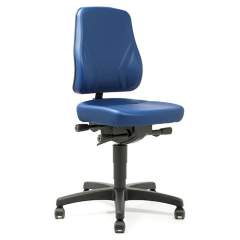 Bimos 9633-6902. Work chair All-In-One Trend 2, castors, imitation leather blue