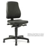 Bimos 9633-6911. Work chair All-In-One Trend 2, castors, imitation leather grey