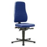 Bimos 9640-6802. Work chair All-in-One Highline 1, glider, fabric Duotec blue