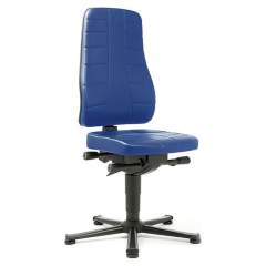 Bimos 9640-6902. Arbeitsstuhl All-in-One Highline 1, Gleiter, Kunstleder blau