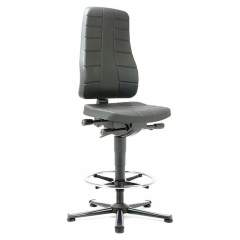 Bimos 9641-2000. Work chair All-In-One Highline 3, glider and foot ring, integral foam black