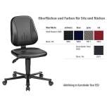 Bimos 9650E-9801. ESD chair Unitec 1 with glider, fabric Duotec ESD black