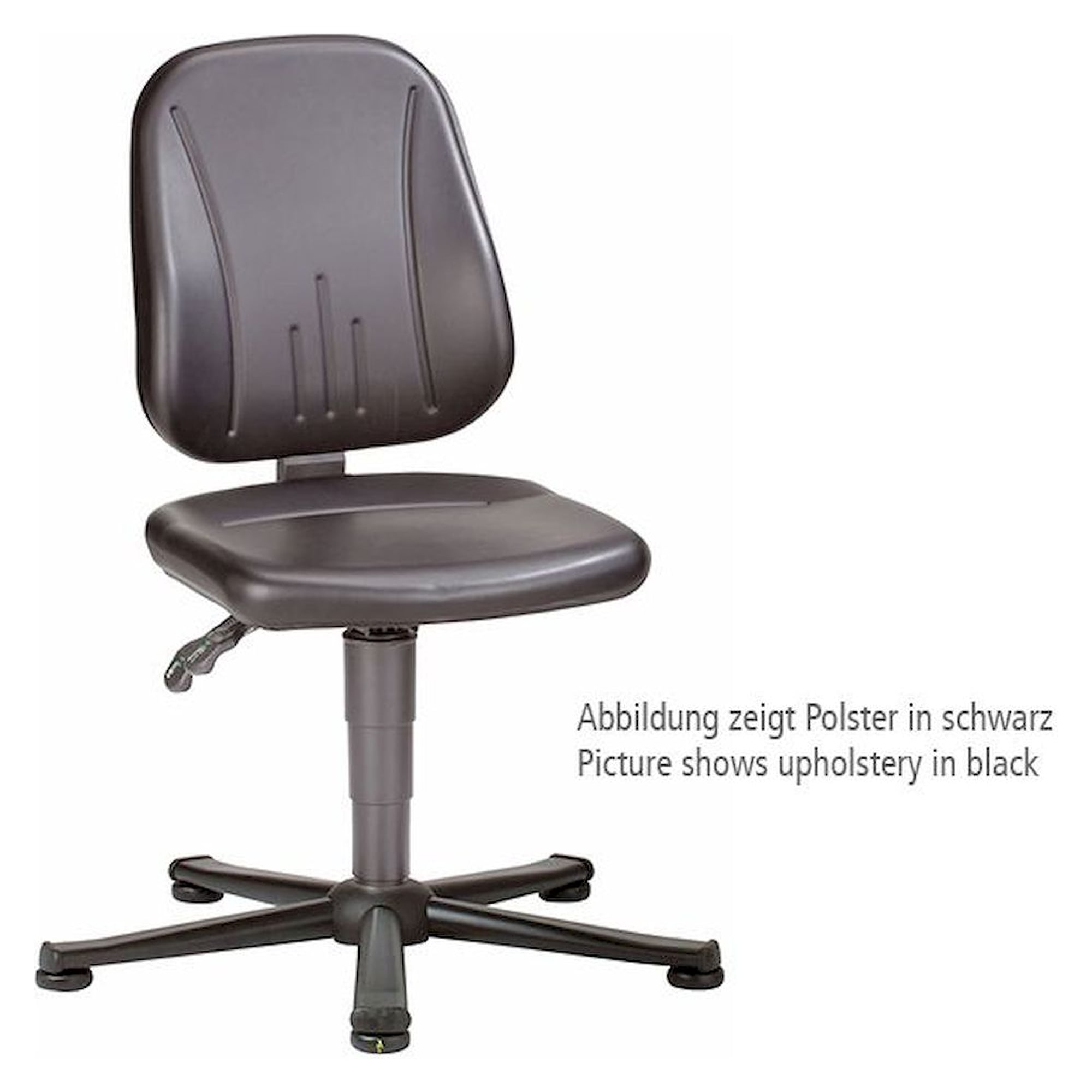 Bimos 9650E-9803. ESD Stuhl Unitec 1 mit Gleiter, Stoff Duotec ESD rot