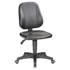 Bimos 9653-0551. Work chair Unitec 2 with castors, imitation leather black