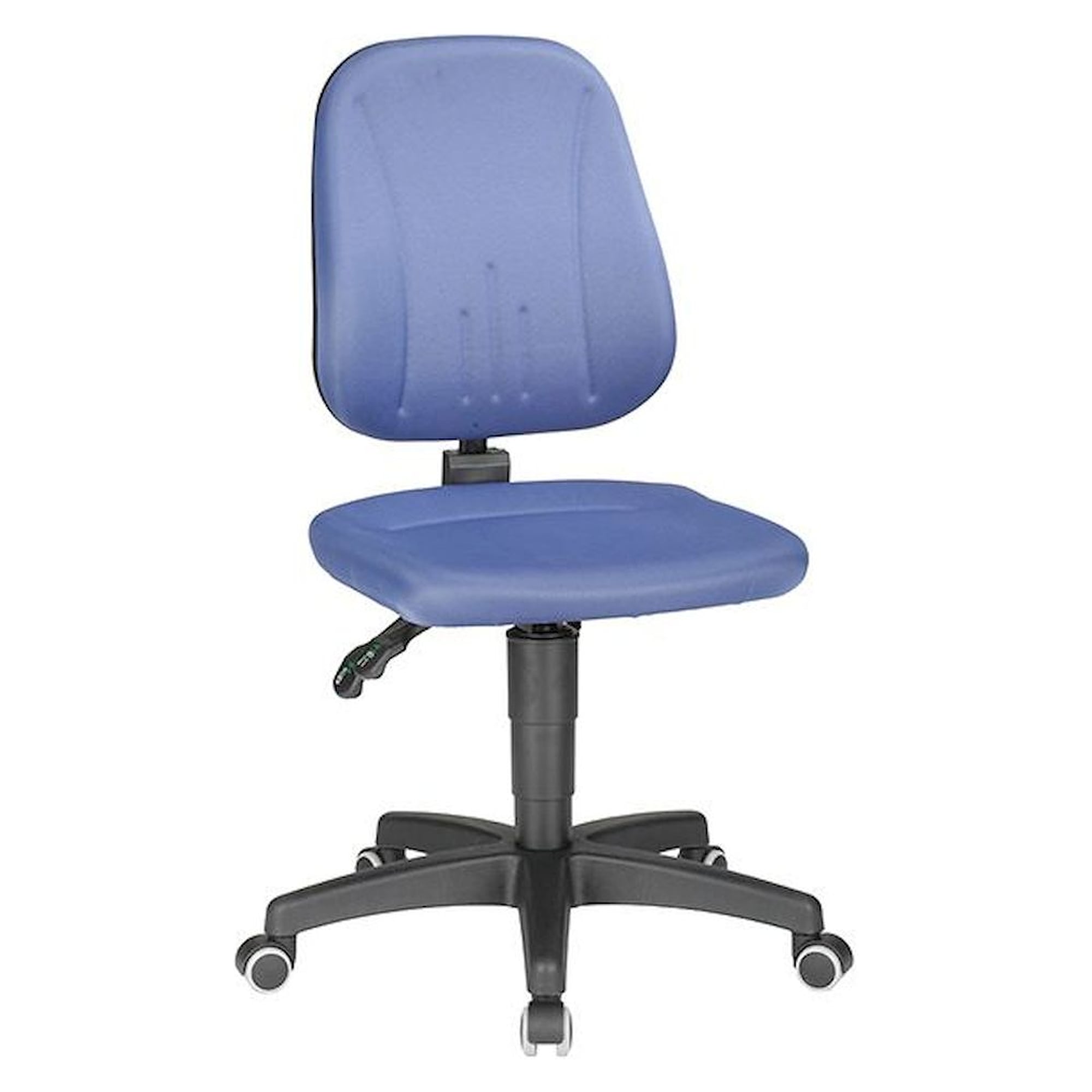 Bimos 9653-CI02. Arbeitsstuhl Unitec 2 mit Rollen, Stoff blau