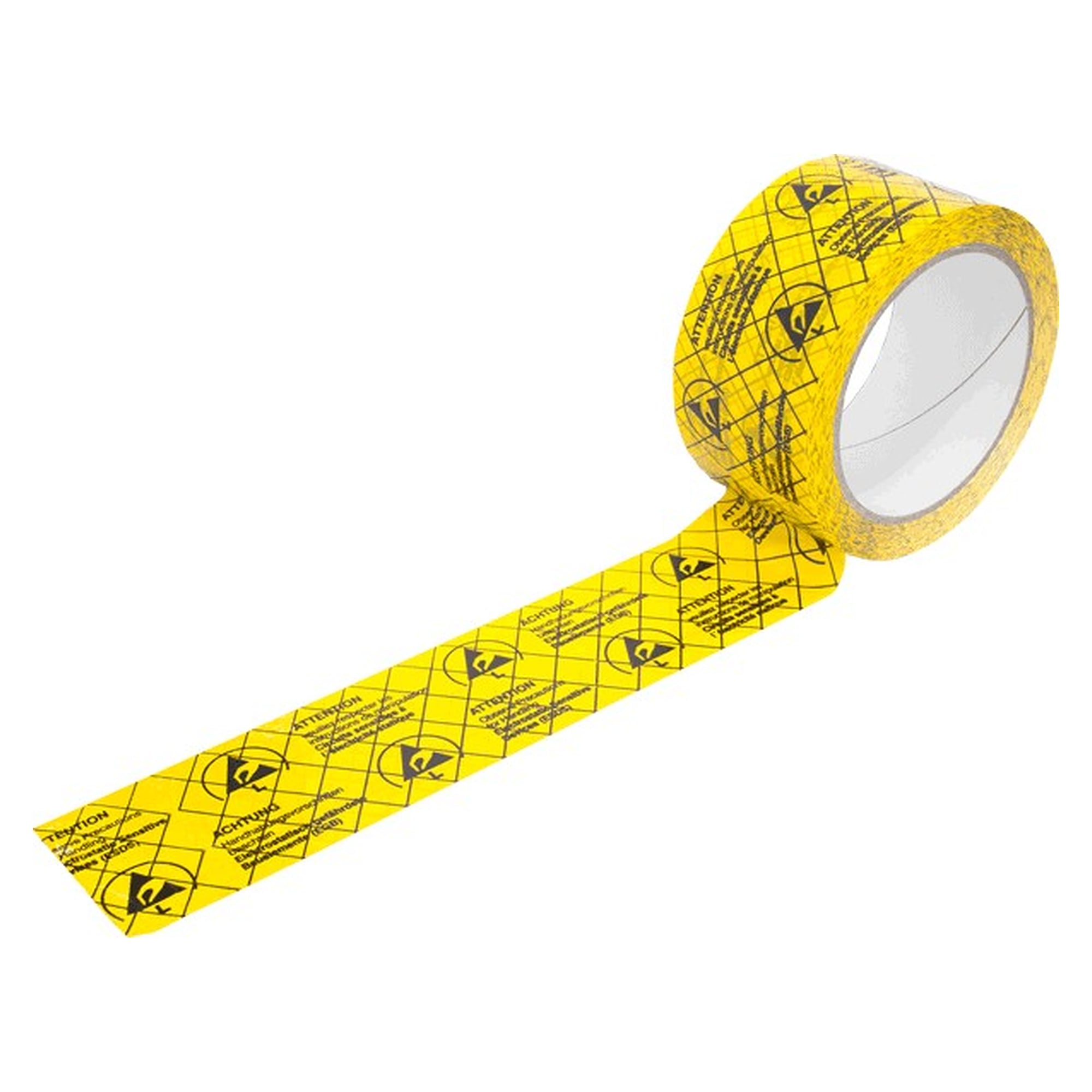 ESD adhesive tape paper multilingual printed 50 mm x 50 m - A1-ESD C-195-005