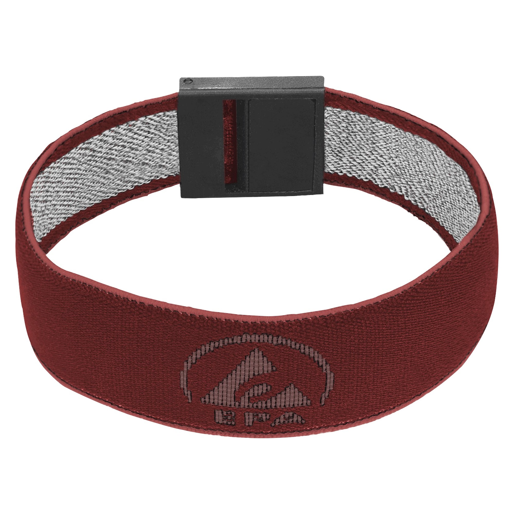 Bracelet antistatique textile BJZ rouge sang, réglable, bouton-pression 10,3 mm, avec logo ESD - A1-ESD C-195-500-N-103-L