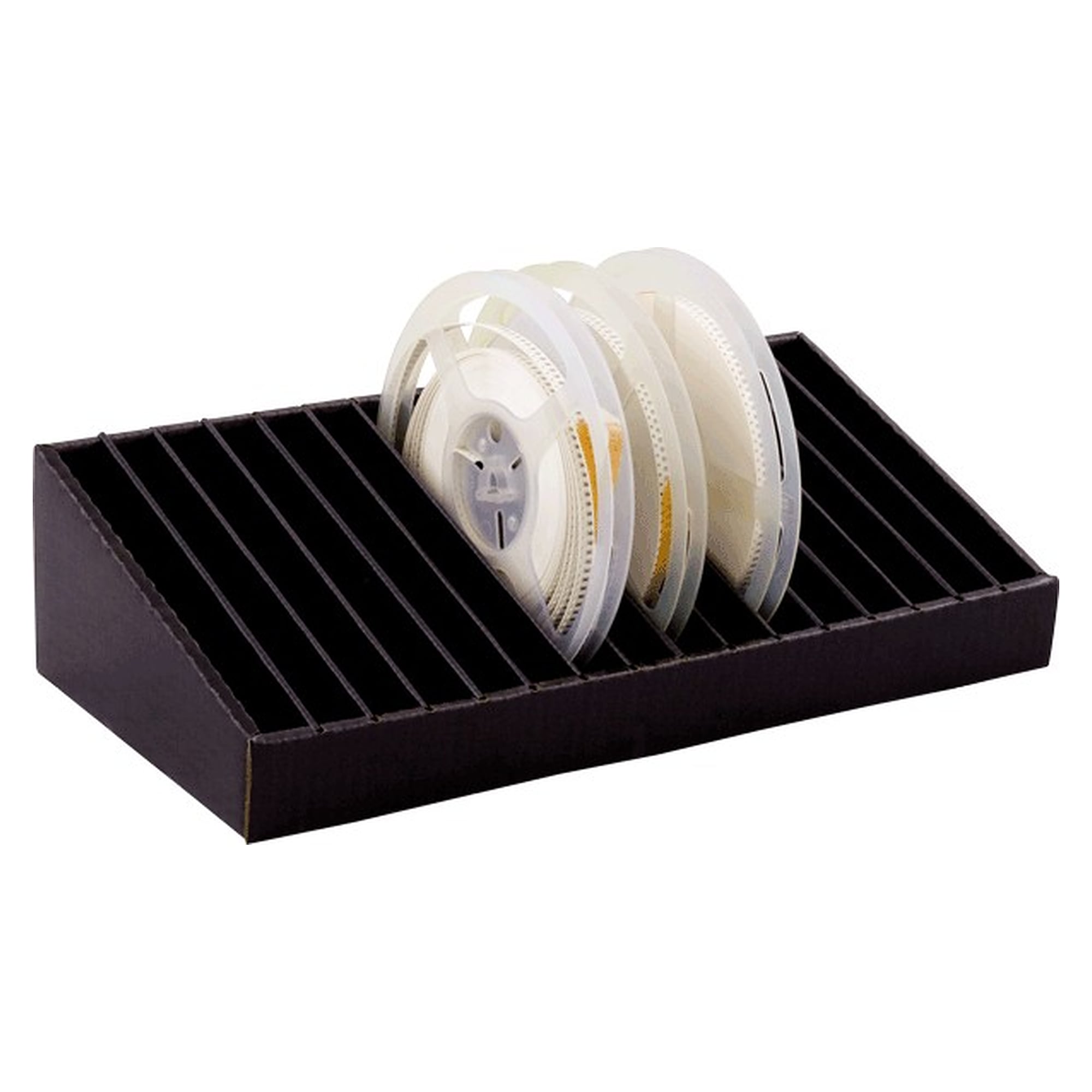 ESD Reel Box leitfähig Black for 5 Reels 355 x 286 x 220 mm