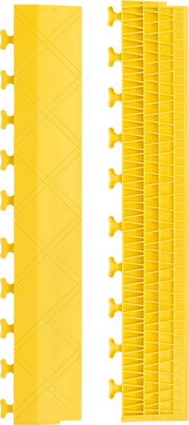 ESD-Bodenpuzzle Rampenelement mit positiver Verzahnung, gelb, 608 x 100 x 10,5 mm