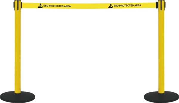 EPA Belt Barrier Post Yellow, Single Belt 4 m, EPA Print - A1-ESD C-209-20593