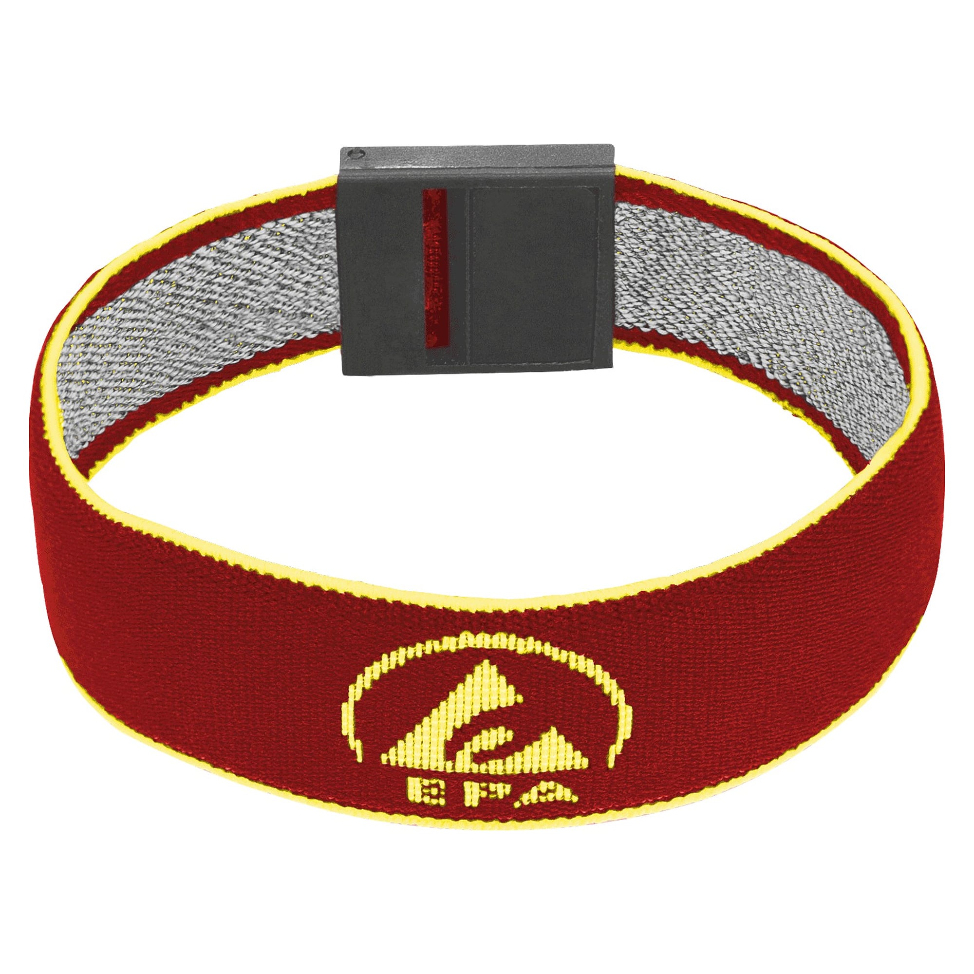 BJZ textile ESD wrist strap red, adjustable, 10.3 mm stud, with ESD logo - A1-ESD C-211-550-103