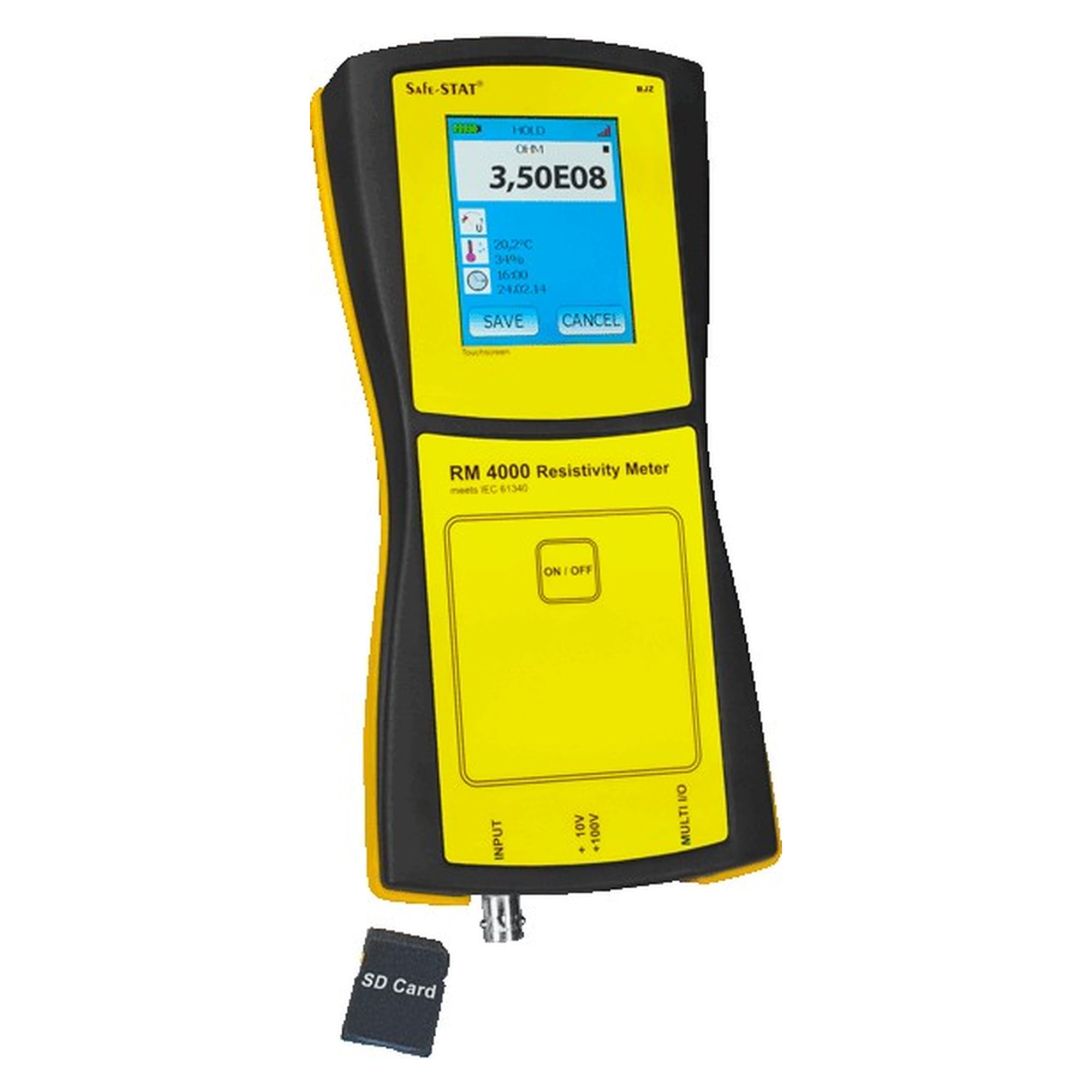 Safe-STAT teraohm meter with Bluetooth and SD card - A1-ESD RM 4000-SD