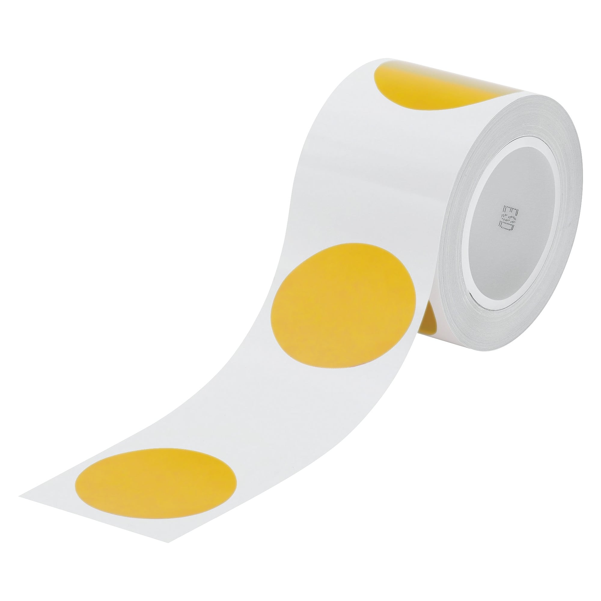 Antistatisches segmentiertes Bodenmarkierungsband, gelbe Kreise, 75 mm x 25 m