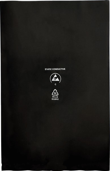 ESD PE Bag Black Conductive 200 x 250 mm, 80 µm, Pack of 100