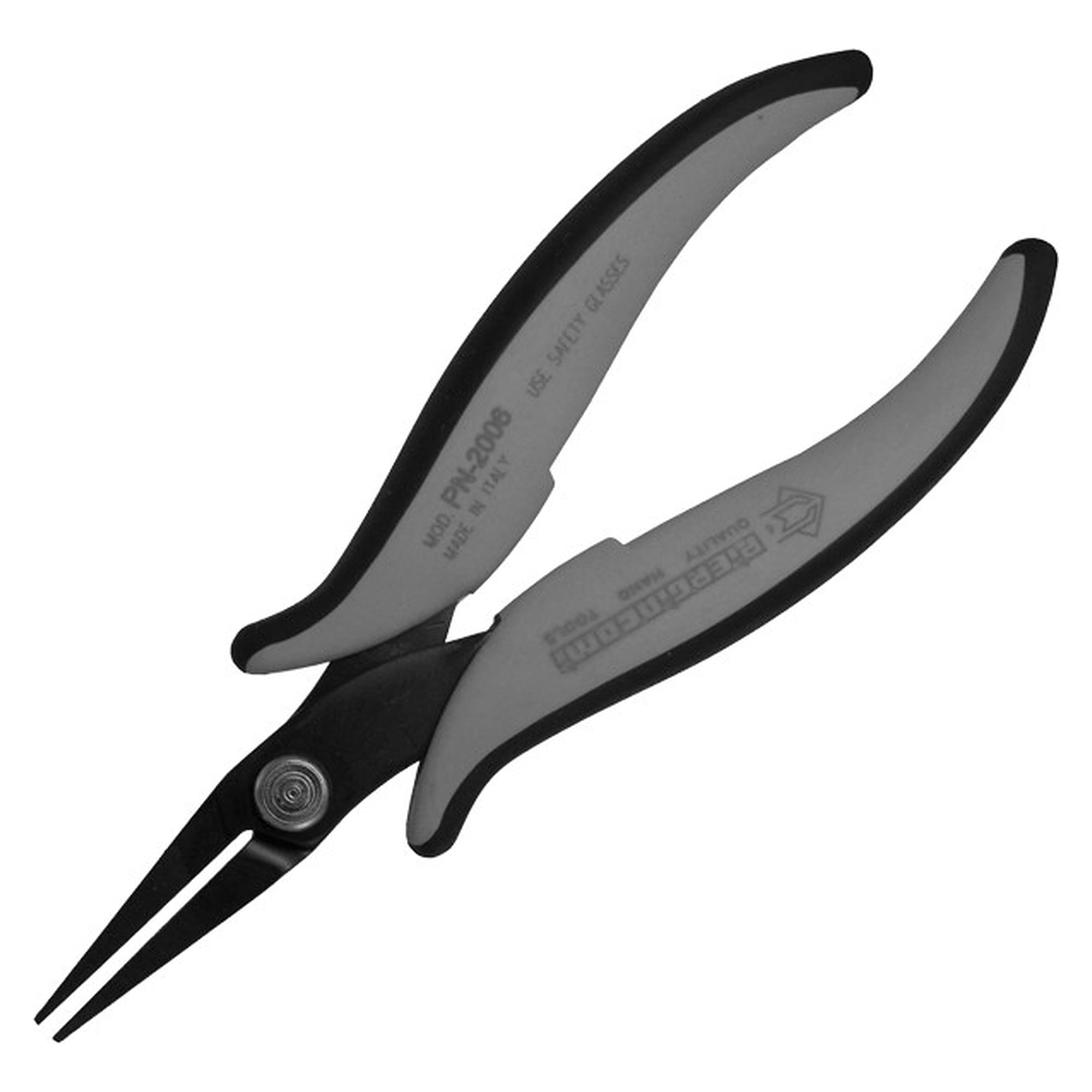 ESD Gripping Pliers, Long Snipe Nose, Smooth Jaws