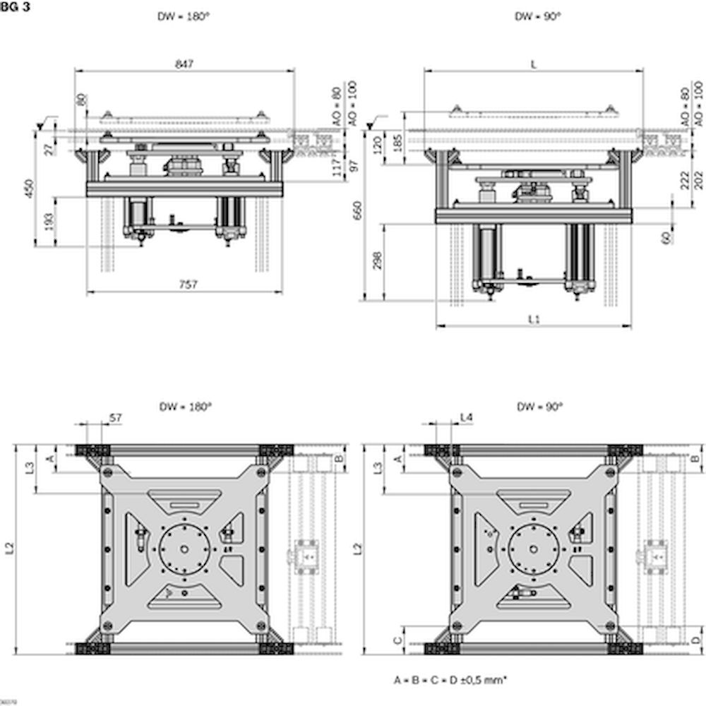 Unité de levage et rotation HD 2/H taille 3, jusqu'à 240 kg, compatible ESD - Bosch Rexroth 3842998762