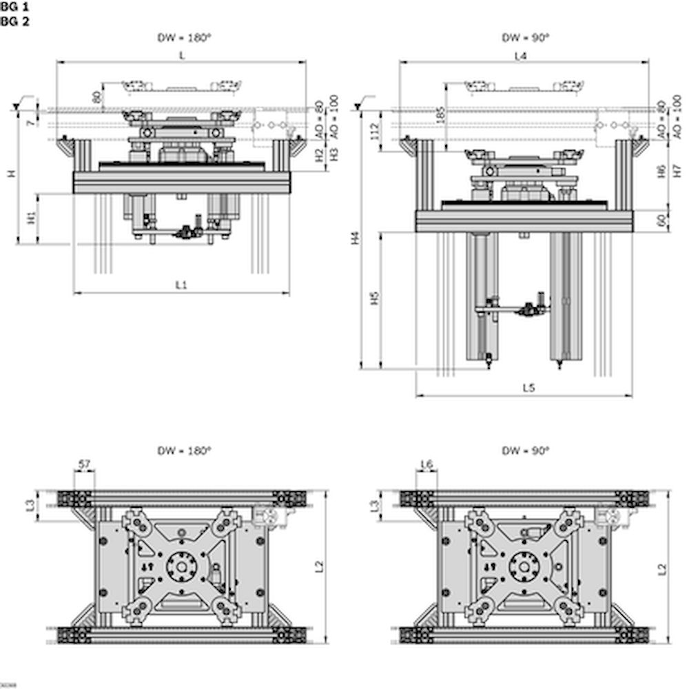 Unité de levage et rotation HD 2/H taille 3, jusqu'à 240 kg, compatible ESD - Bosch Rexroth 3842998762
