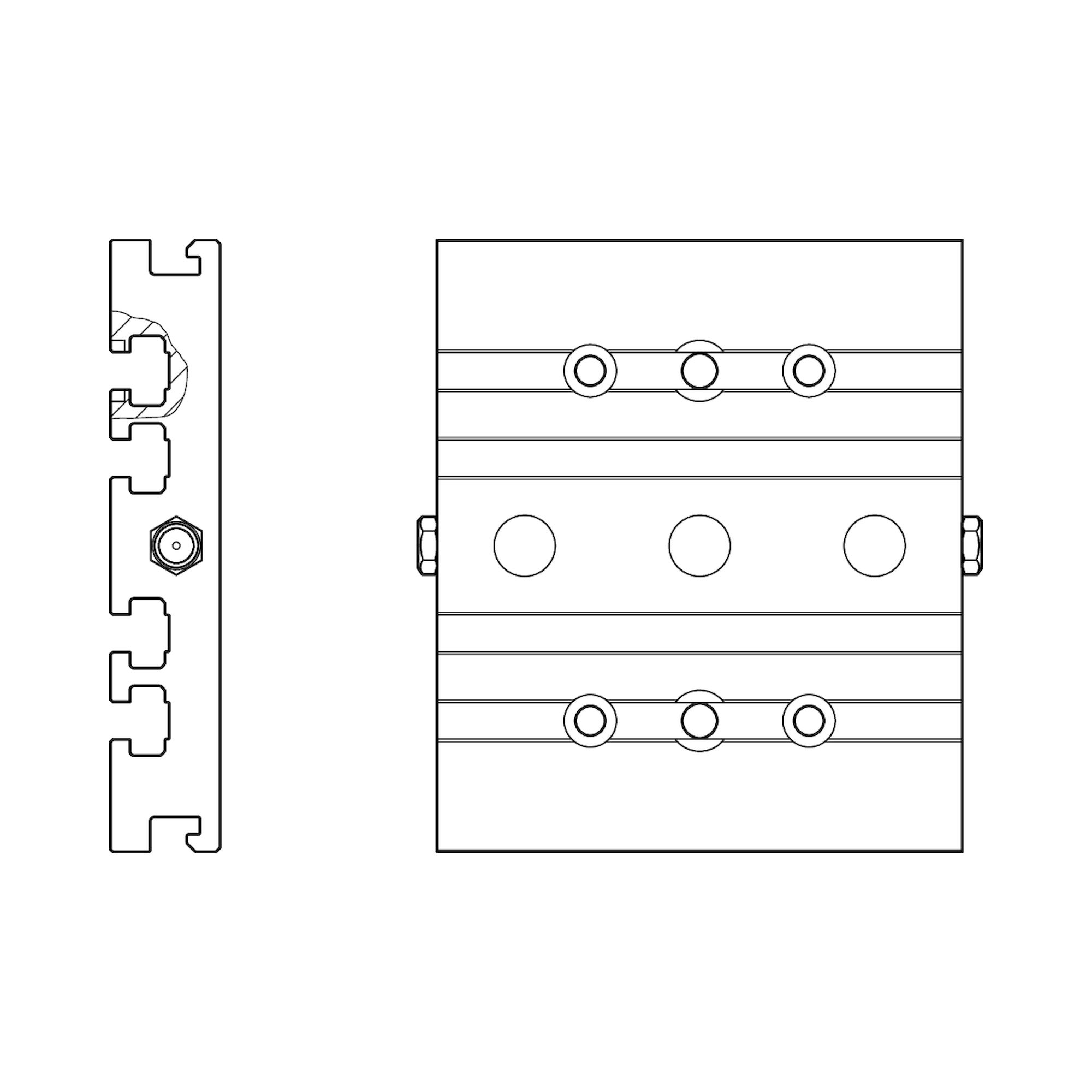 Bosch Rexroth R037520010. Verbindungsplatte CKK 9-70 BG