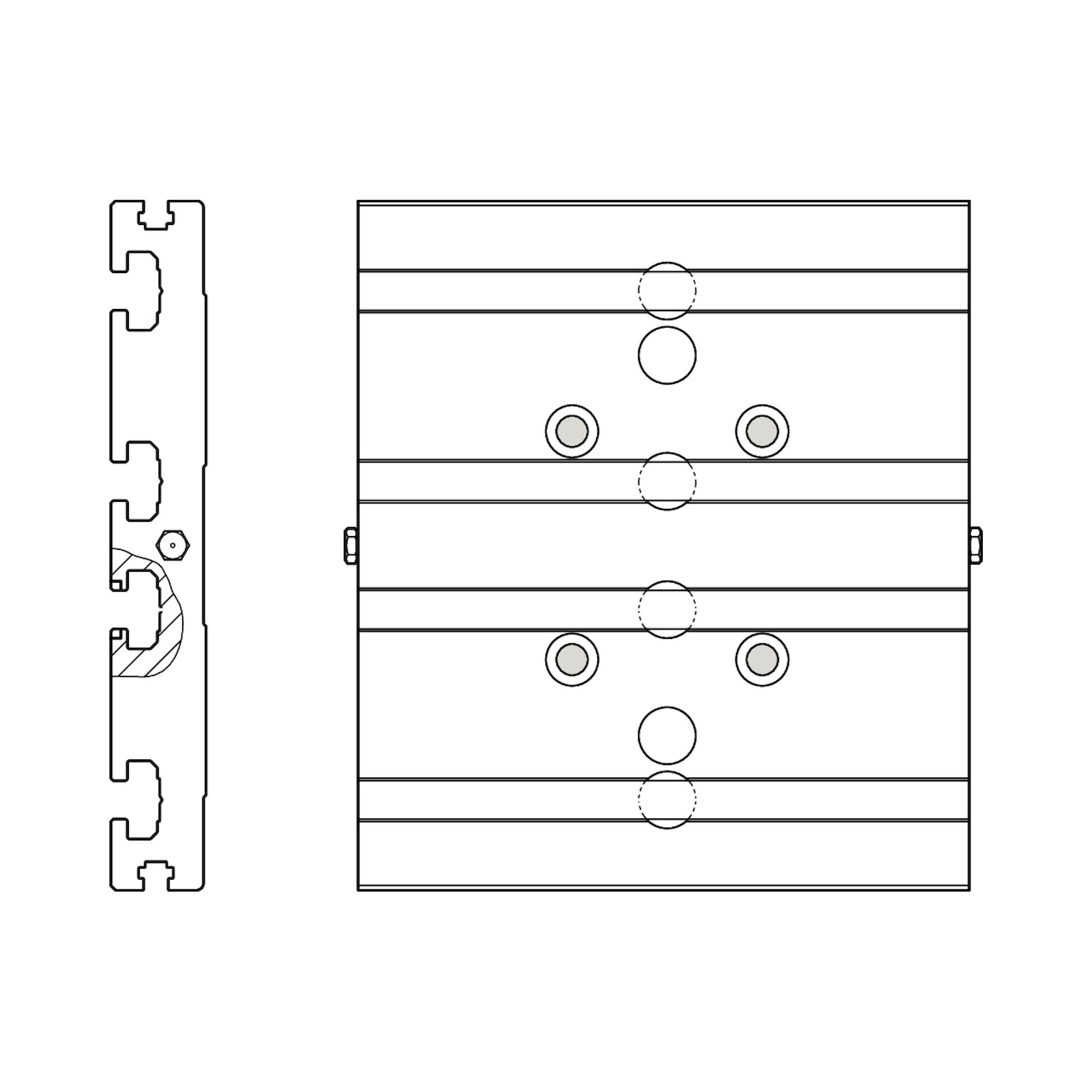 Bosch Rexroth R037530015. Verbindungsplatte CKK 12-90 K BG