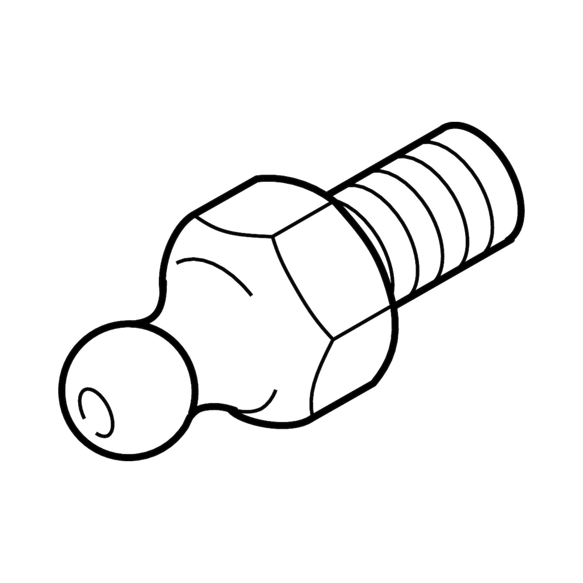 Bosch Rexroth R341701602. Kegelschmiernippel AM6-A2