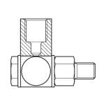 Bosch Rexroth R341704509. Schwenkverschraubg M6X9,5-M8X1-90DEG