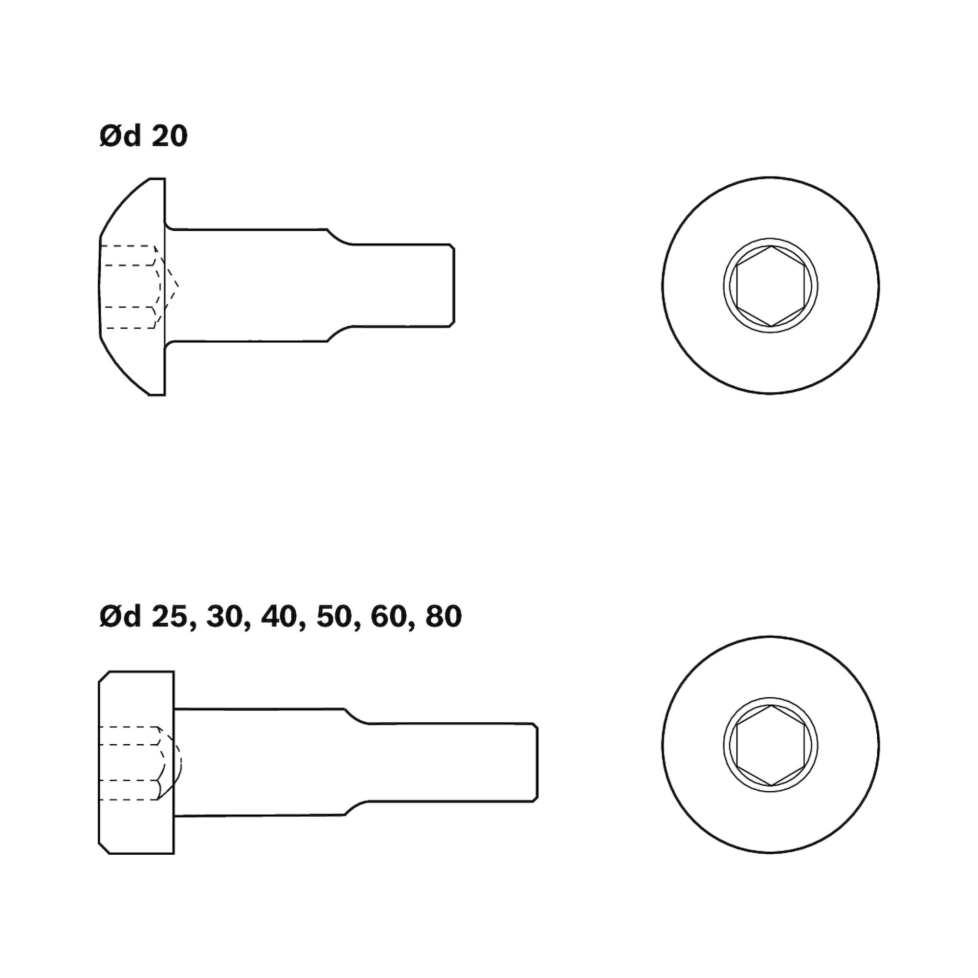 Bosch Rexroth R342700609. Zylinderschraube M8X29,7 -8.8-TUFLOK&