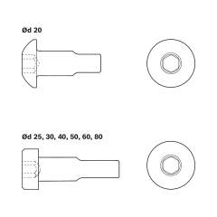 Bosch Rexroth R342700609. VIS A TETE CYLINDRIQUE M8X29,7 -8.8-TUFLOK&