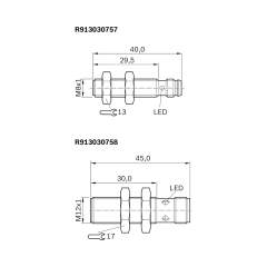 Bosch Rexroth R913030758. Naeherungsschalter BES M12EE-PSC40B-S04&