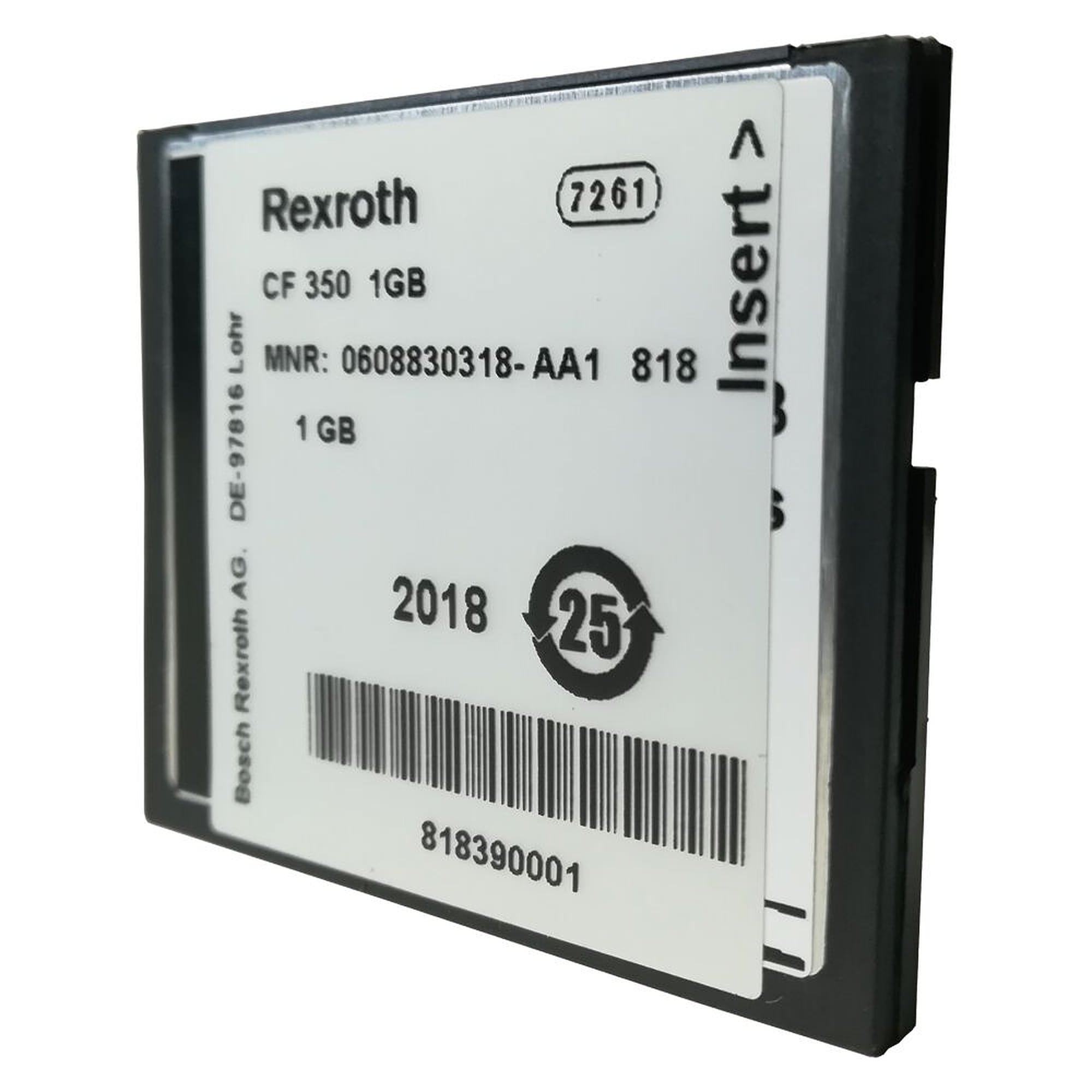 Mass storage CF350, 1 GB, for Tightening System 350 - Bosch Rexroth 0608830318