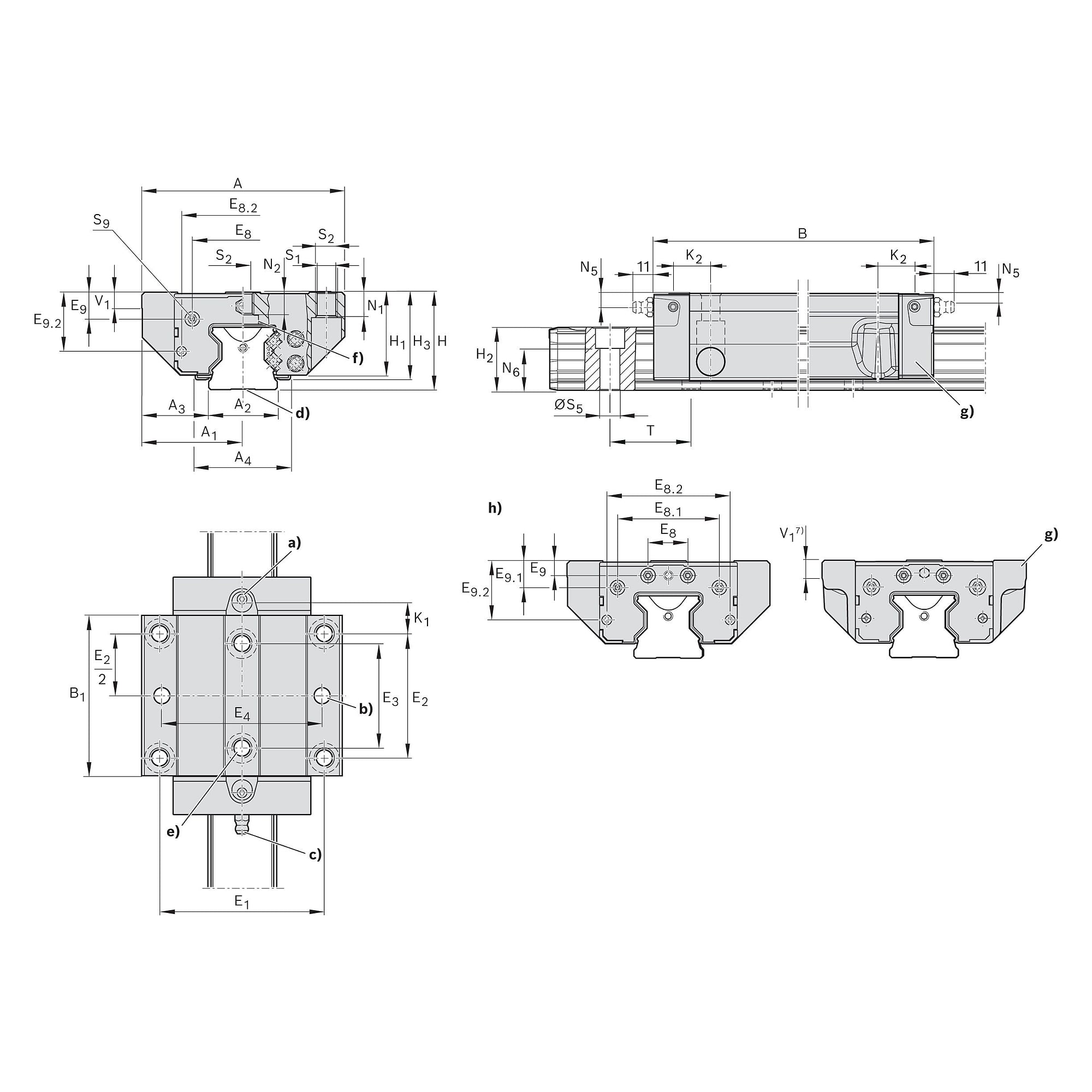 Roller runner block RWD-035-FNS-C2-H-2-LS - Bosch Rexroth R185132325