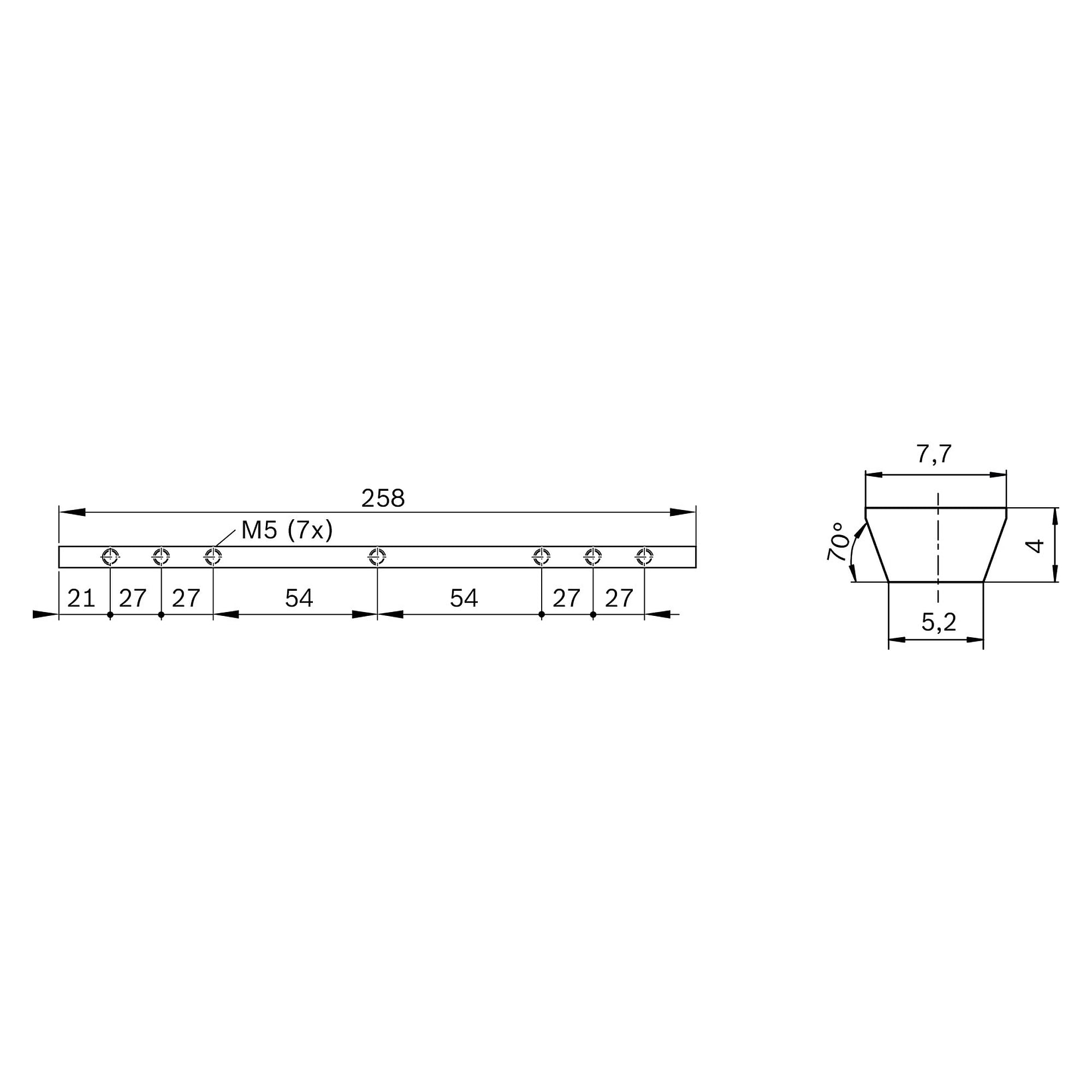 Gewindeleiste M5 - Bosch Rexroth R039171066