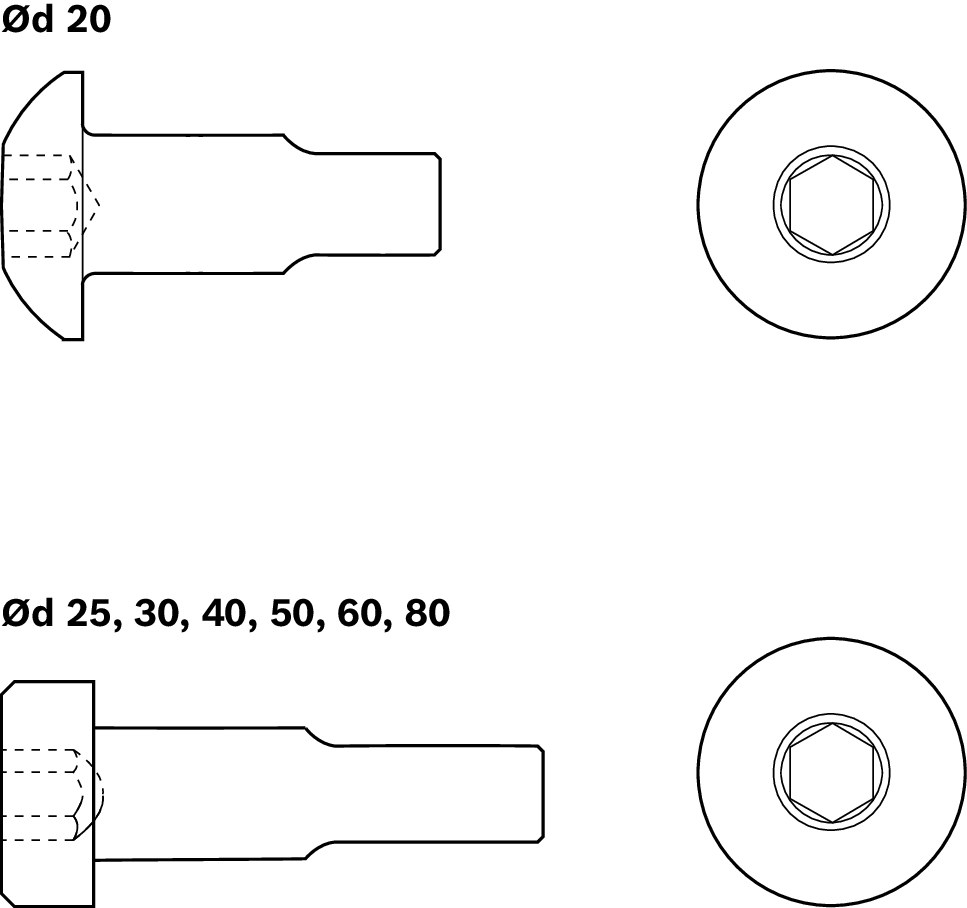 Socket head cap screw M8X29,7 -8.8-TUFLOK - Bosch Rexroth R342700609