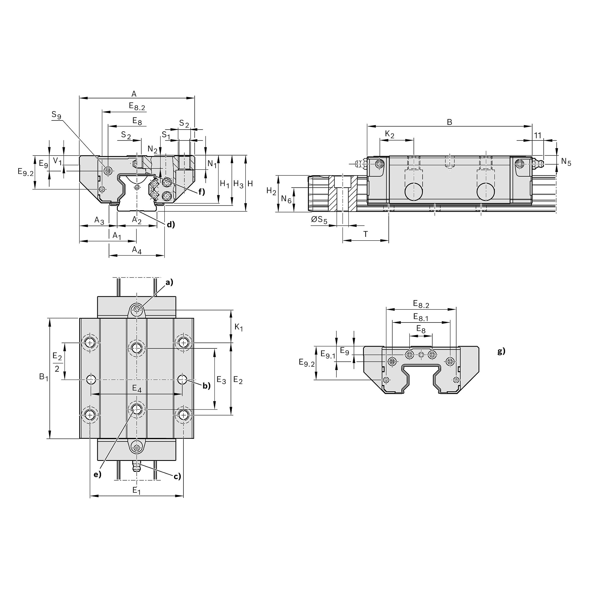 Roller runner block RWD-035-FLS-C2-P-2-SS - Bosch Rexroth R185332224