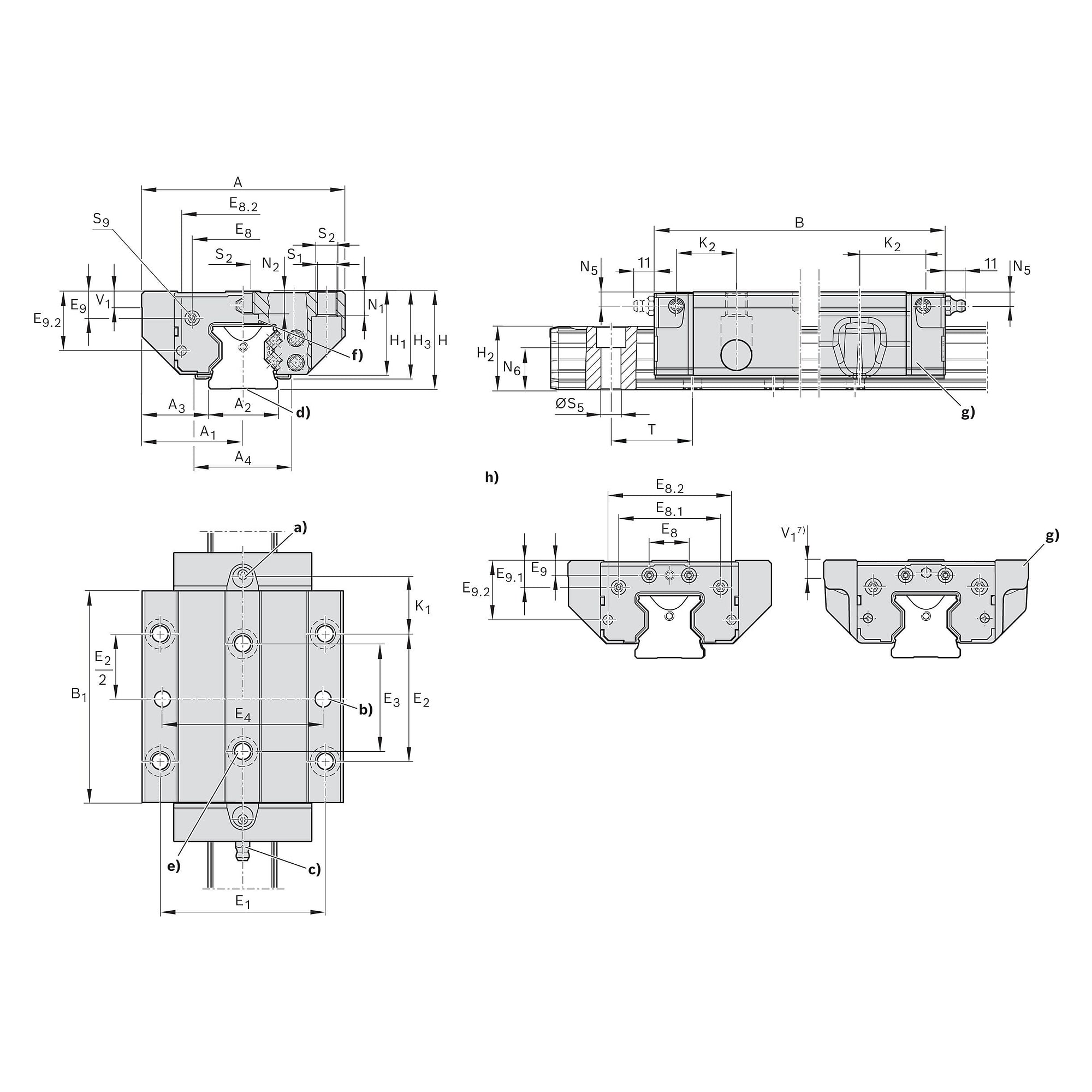 Patin à rouleaux RWD-035-FLS-C2-U-2-LS - Bosch Rexroth R185332925