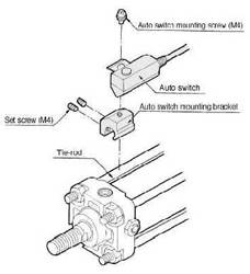 SMC BT-03. BT, Tie-Rod Mounting (ø32 to ø250)