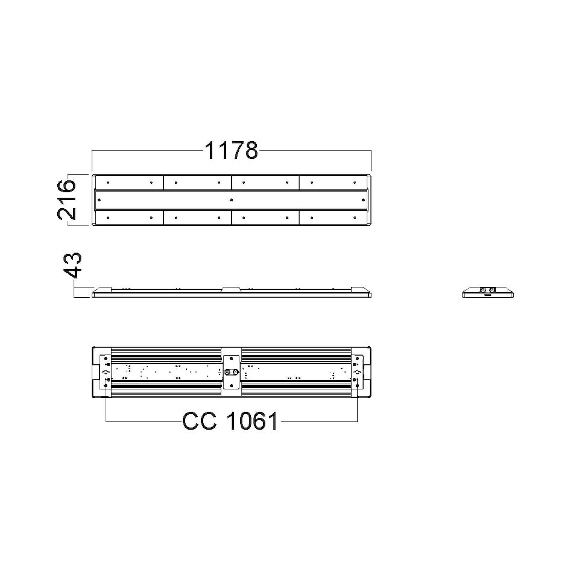 Glamox C52-S1200 Anbauleuchte, 10513 lm, 4000 K, DALI-dimmbar