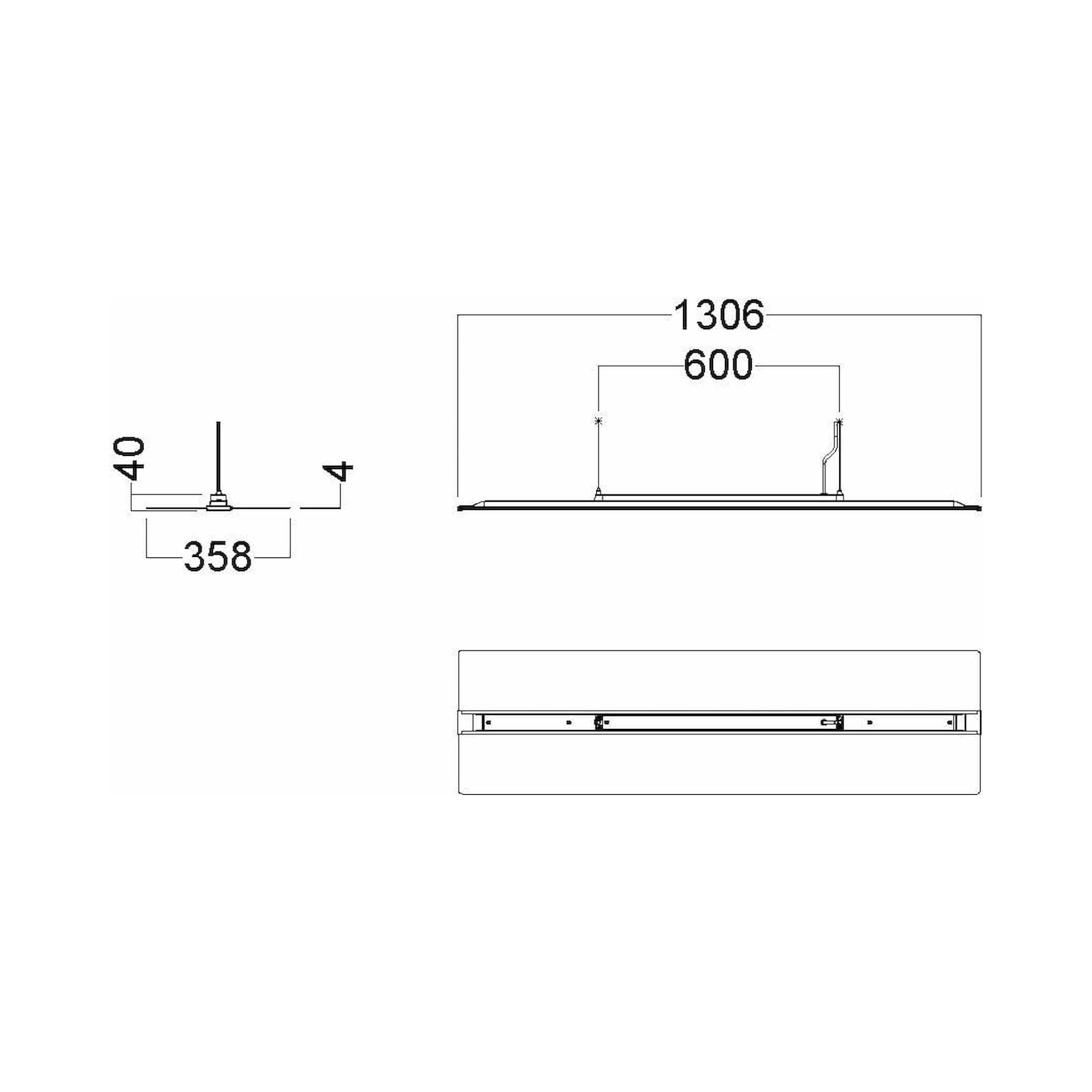 Glamox C75-P1300 decorative luminaire, 7486 lm, 4000 K, DALI dimmable