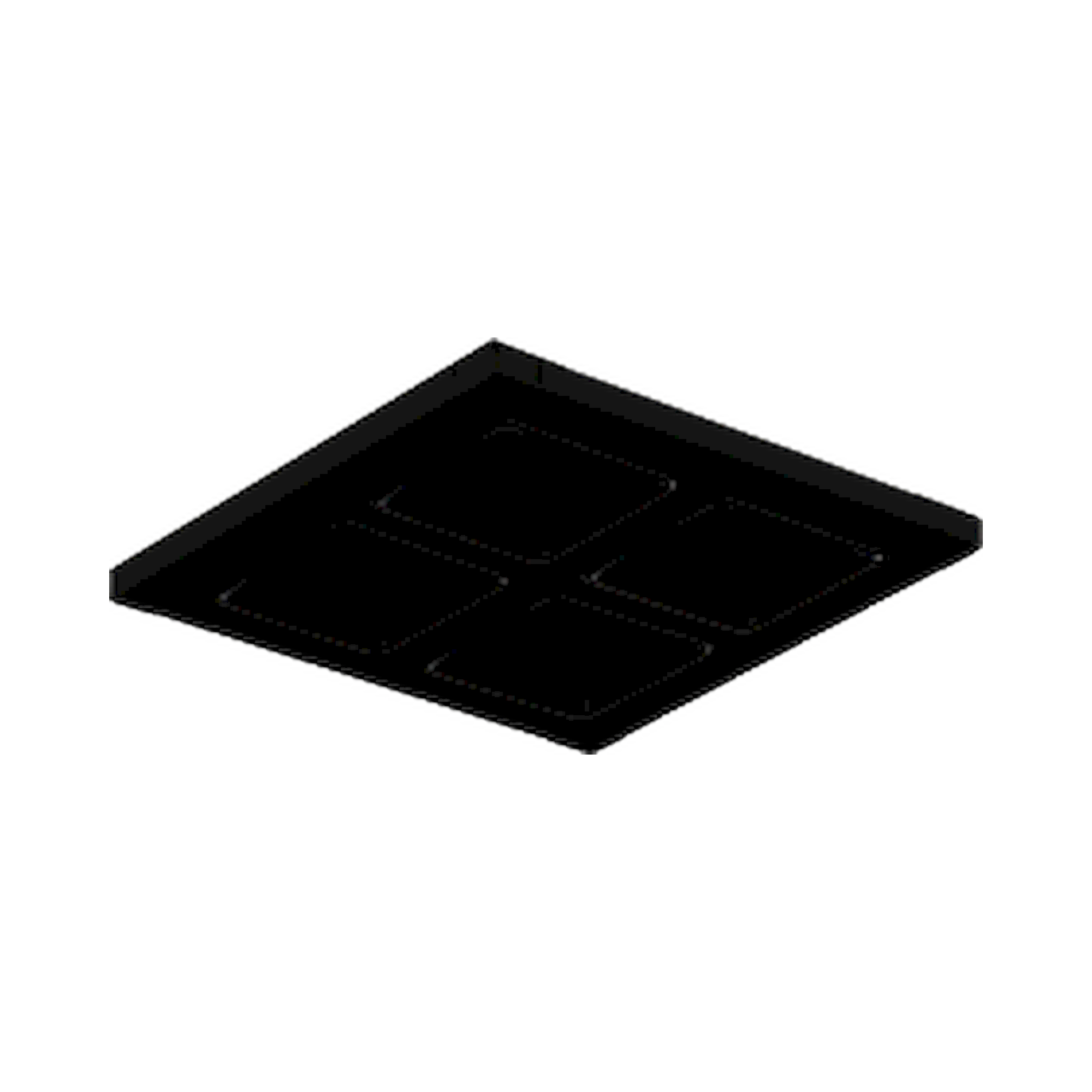 Glamox C77100277. Downlights C77-R160x160 BL 1000 HF 830 LI BM