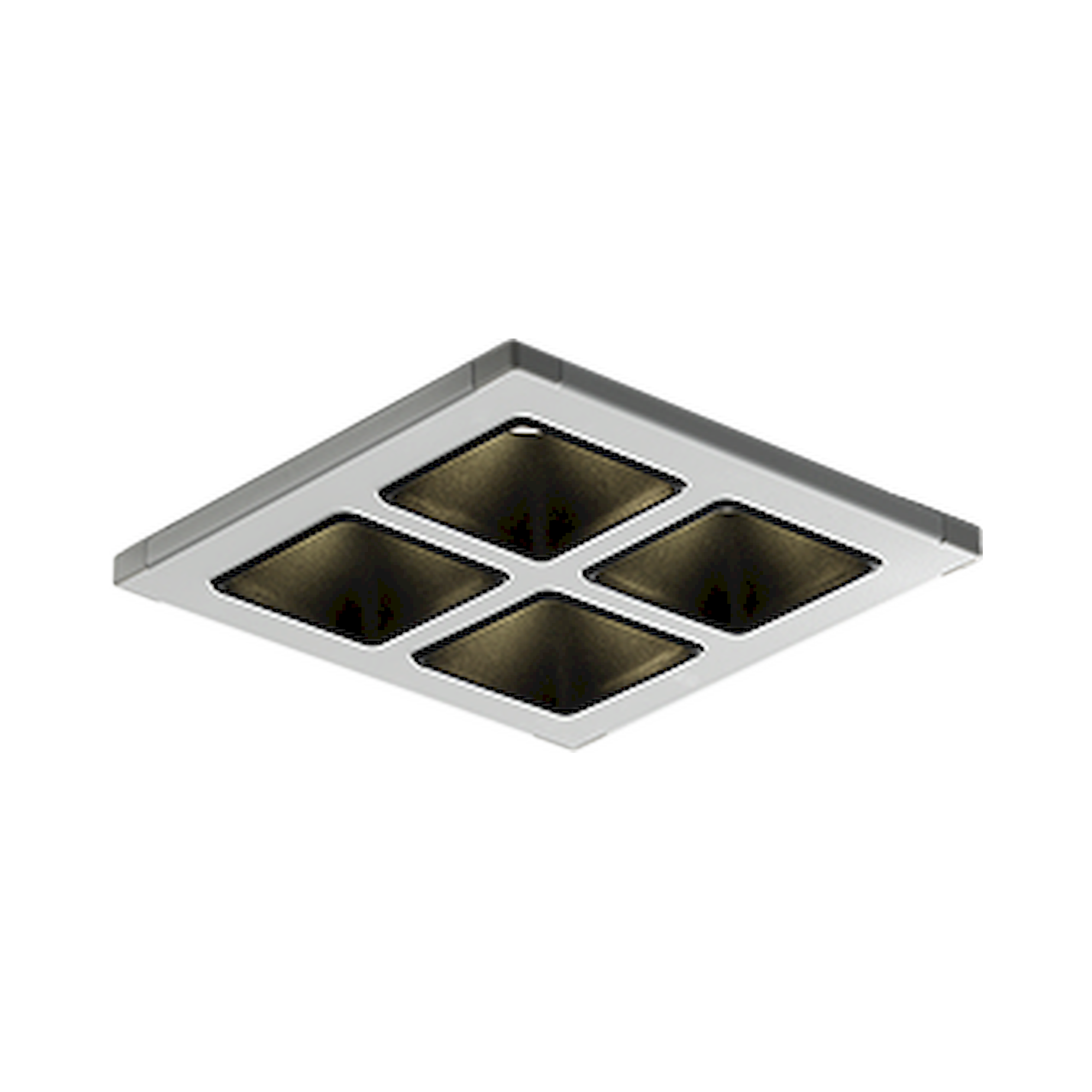 Glamox C77100067. Downlights C77-R160x160 WH 1000 DALI 830 BM