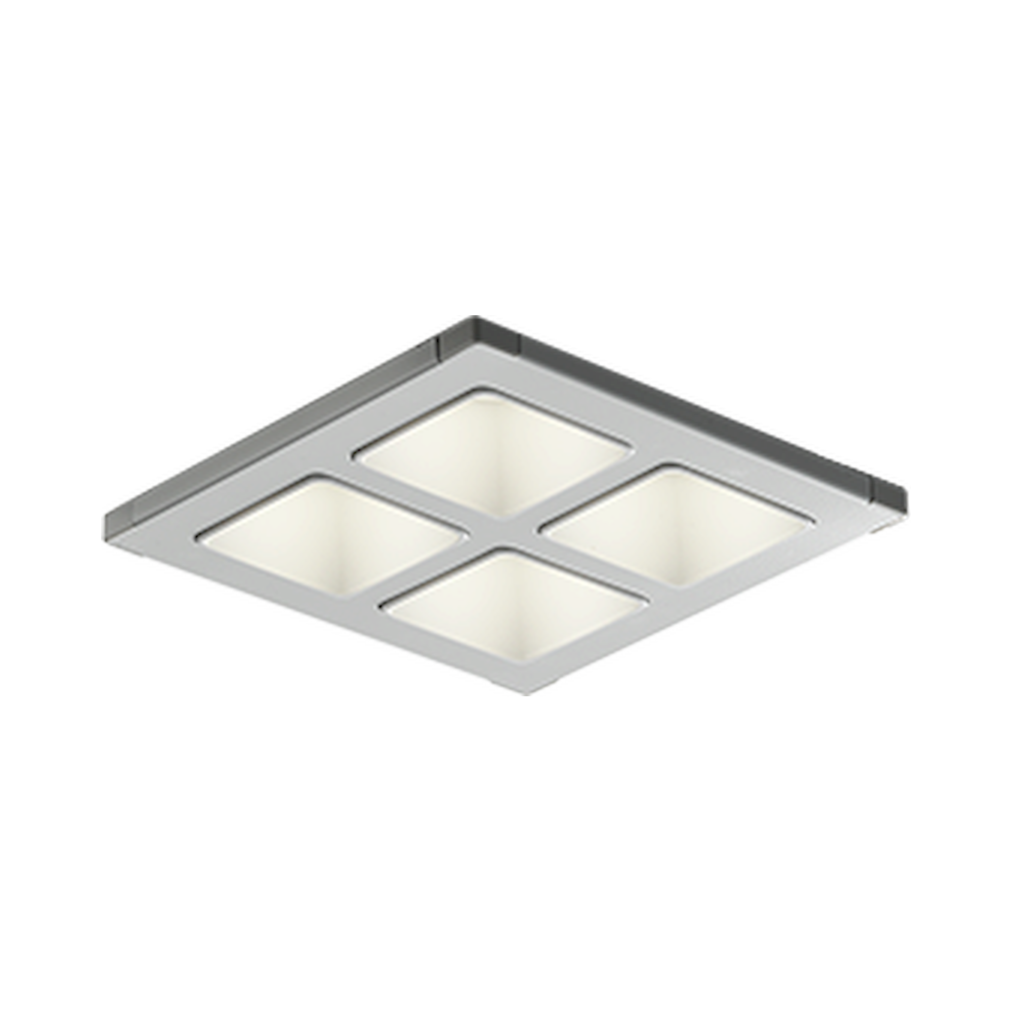 Glamox C77100017. Downlights C77-R160x160 WH 1200 DALI 840 WM