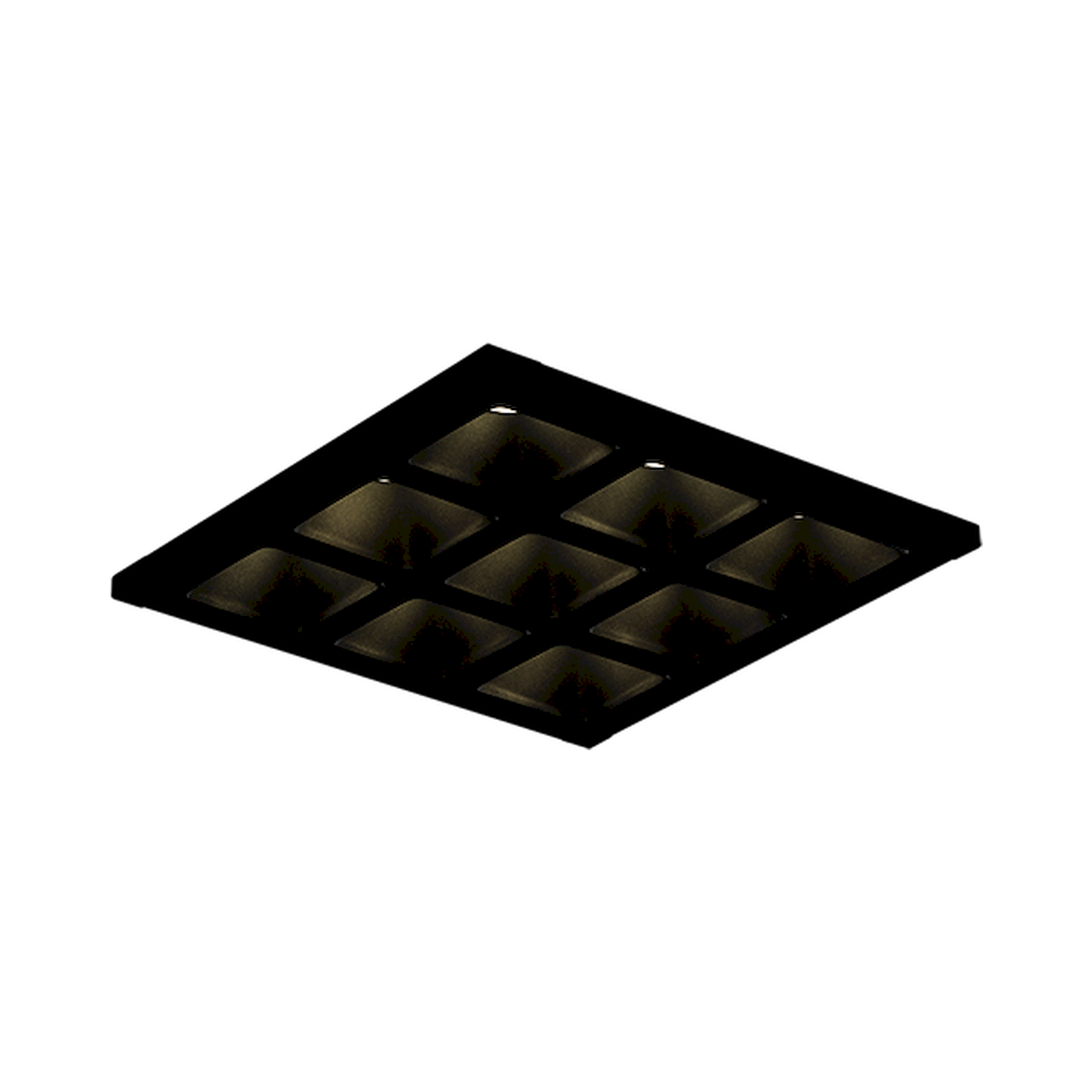 Glamox C77100279. Downlights C77-R230x230 BL 1600 HF 830 LI BM