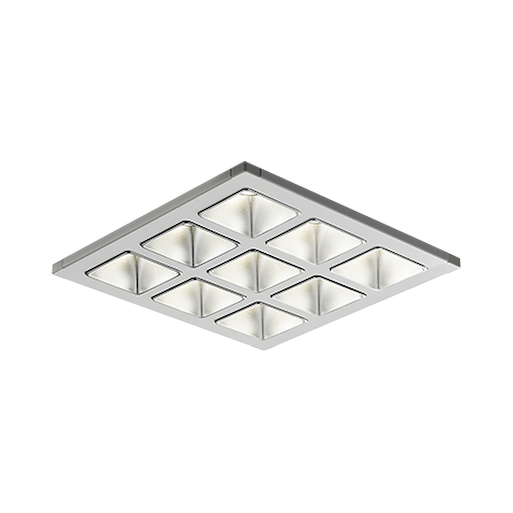 Glamox C77100210. Downlights C77-R230x230 WH 1800 HF 830 LI SM