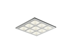 Glamox C77100018. Downlight C77-R230x230 WH 1800 DALI 830 WM