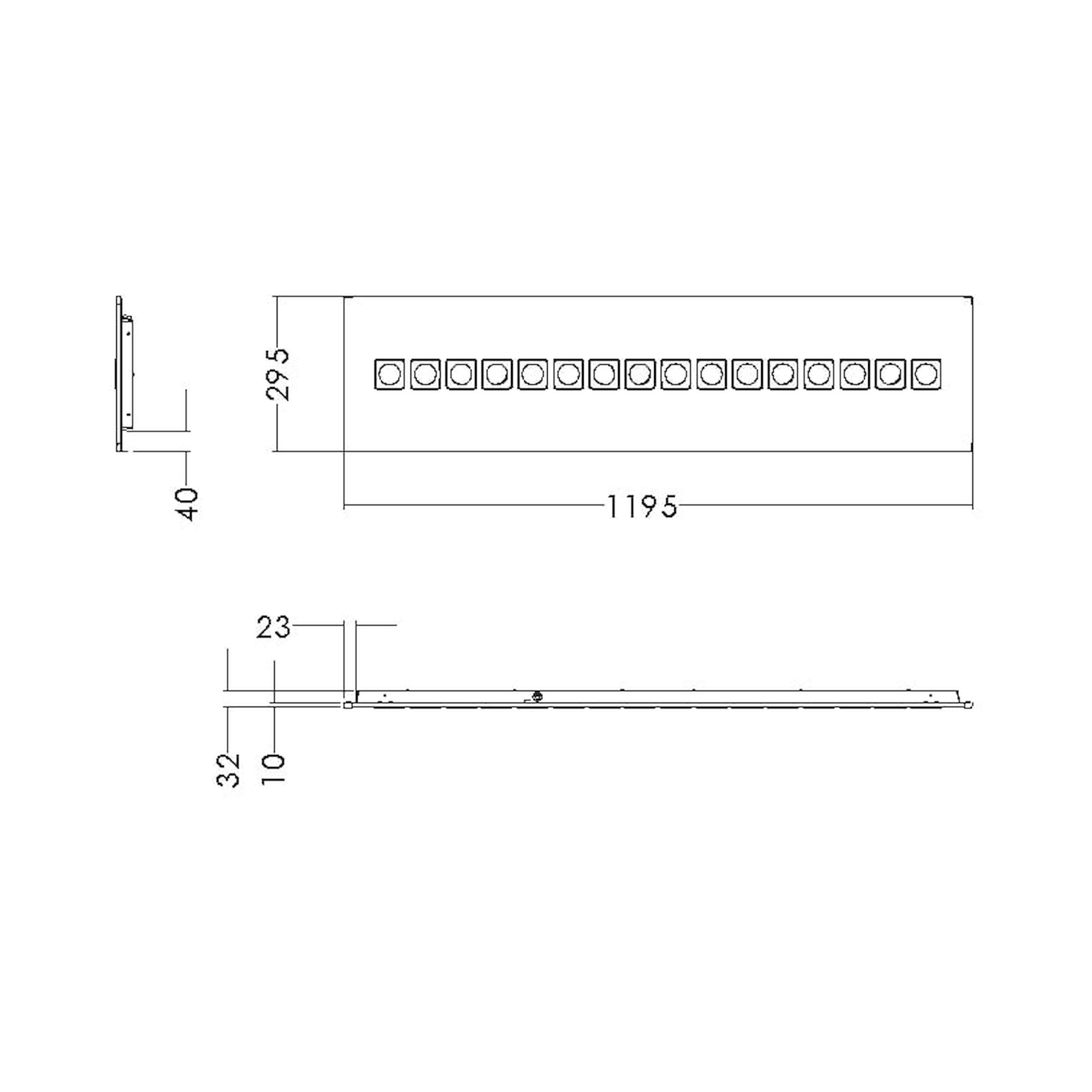 Glamox C77-R300x1200 recessed luminaire, 4021 lm, 3000 K, switchable