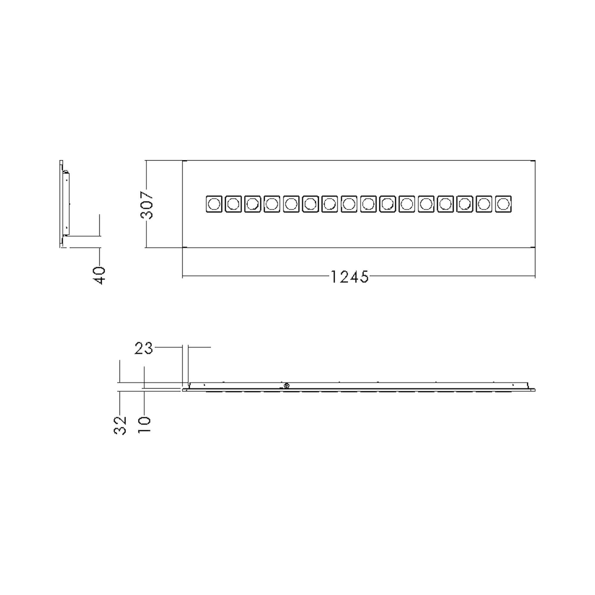 Glamox C77-R312x1250 luminaire encastré, 3734 lm, 3000 K, à gradation DALI