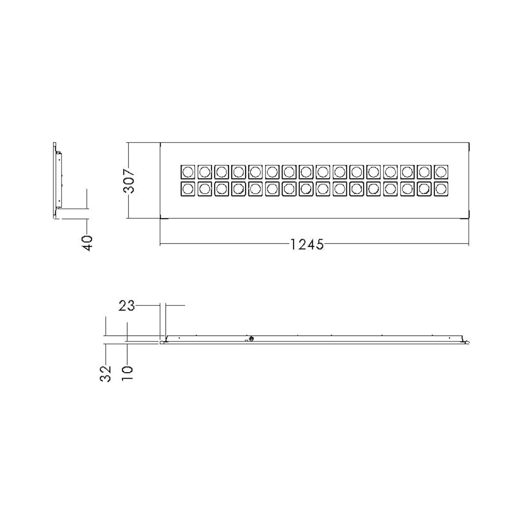 Glamox C77-R312x1250 luminaire encastré, 4022 lm, blanc variable (Tunable White), à gradation DALI